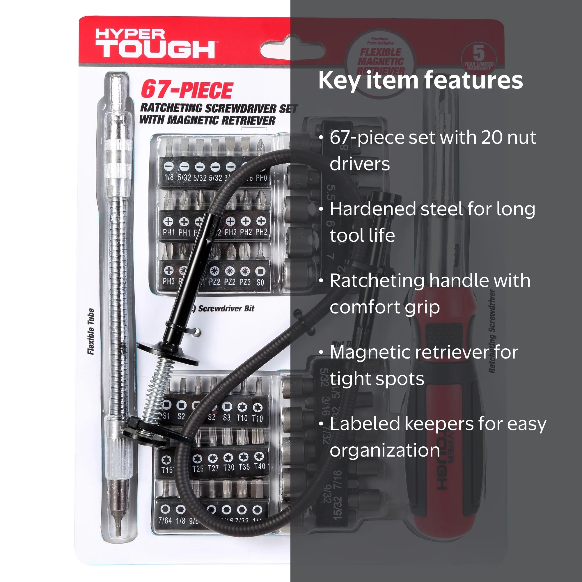 Hyper Tough 67 Piece Screwdriver Set TS99012N - Walmart.com