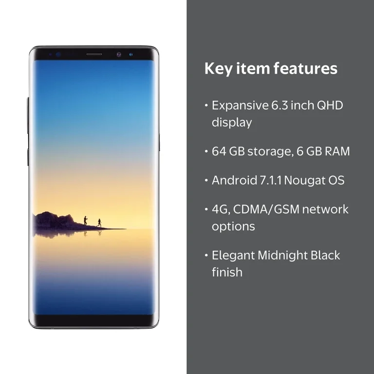 Samsung, Galaxy Note 8 Smartphone, SM-N950U, 6.3
