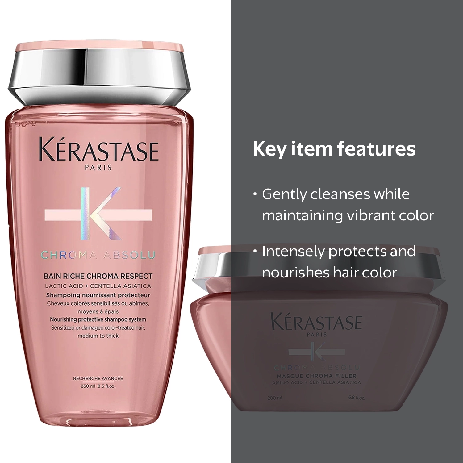 K√©rastase, Color-Treated Hair Shampoo and Mask Set, 8.5 oz & 6.8