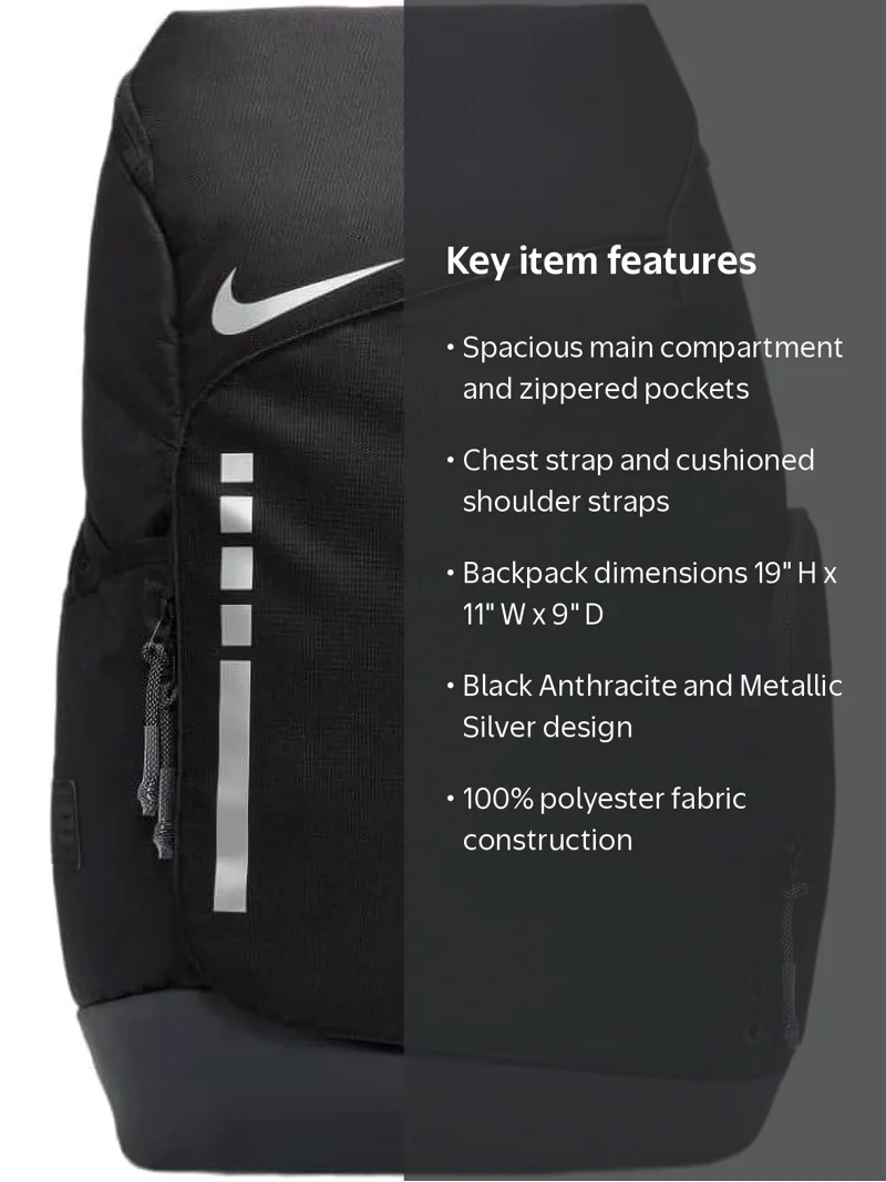 Nike Elite Basketball Bookbag - Hoops 32L Backpack 2023 with Extra