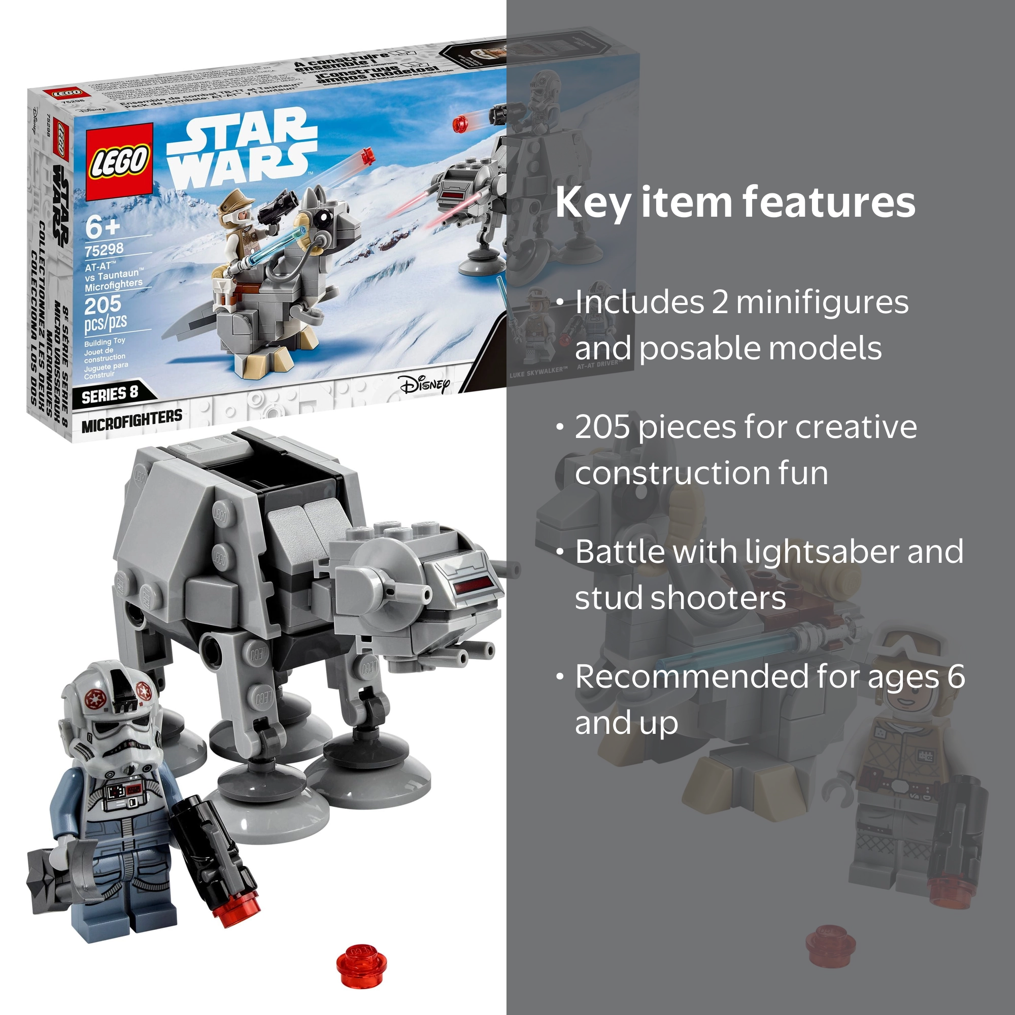 LEGO Star Wars AT-AT vs. Tauntaun Microfighters 75298 Building Set