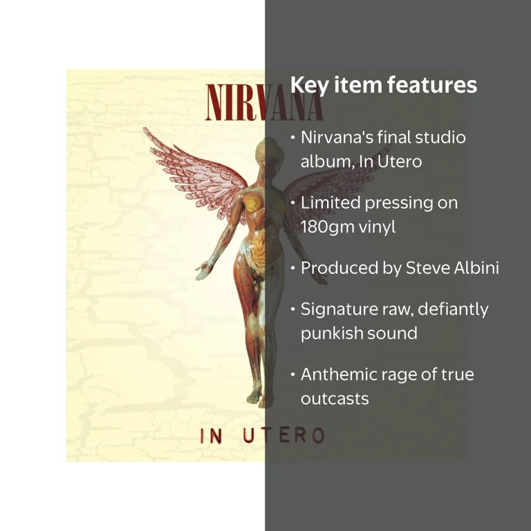 Nirvana - In Utero Album - Rock Vinyl - Geffen Records - Walmart.com