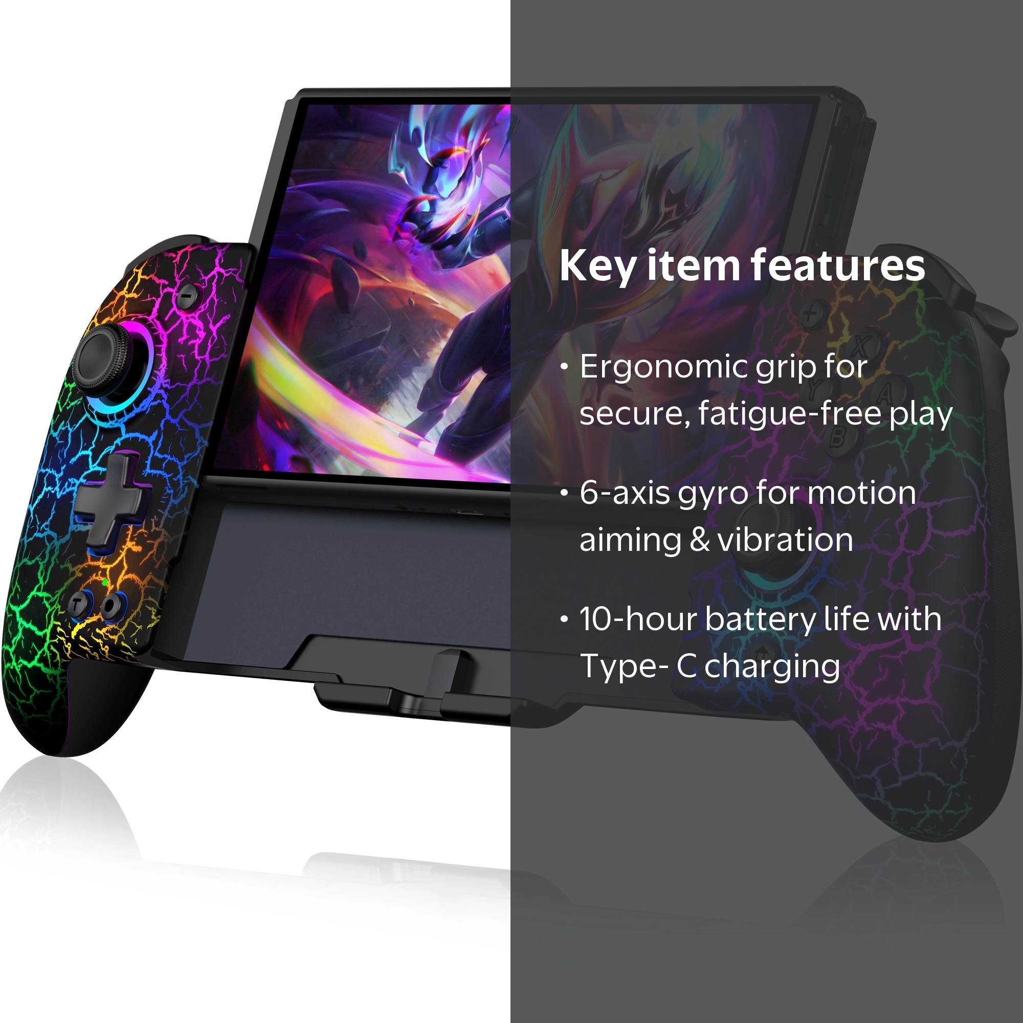 Beboncool, Controller Grip, Hall Effect Joysticks, RGB Lighting