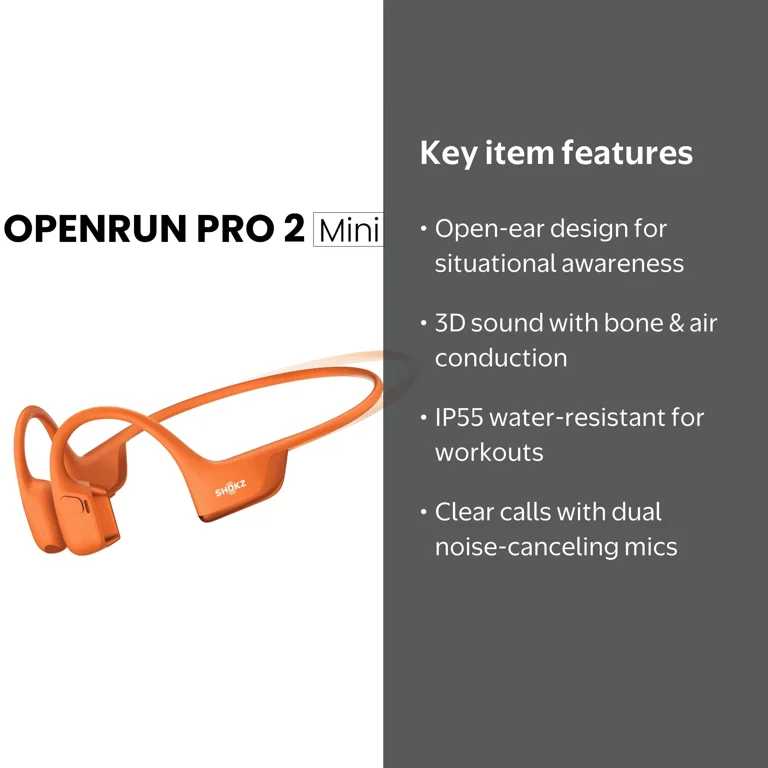 Shokz, OpenRun Pro 2 Mini Open-Ear Bone Conduction Headphones
