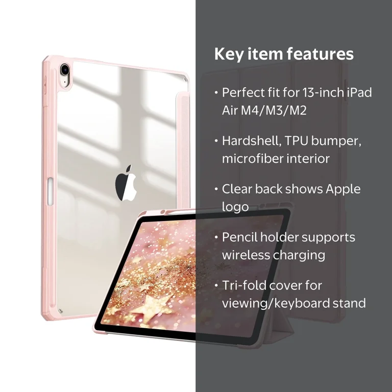 Fintie Slim Case for iPad Air 13-inch M2 2024 M3 2025, Shockproof