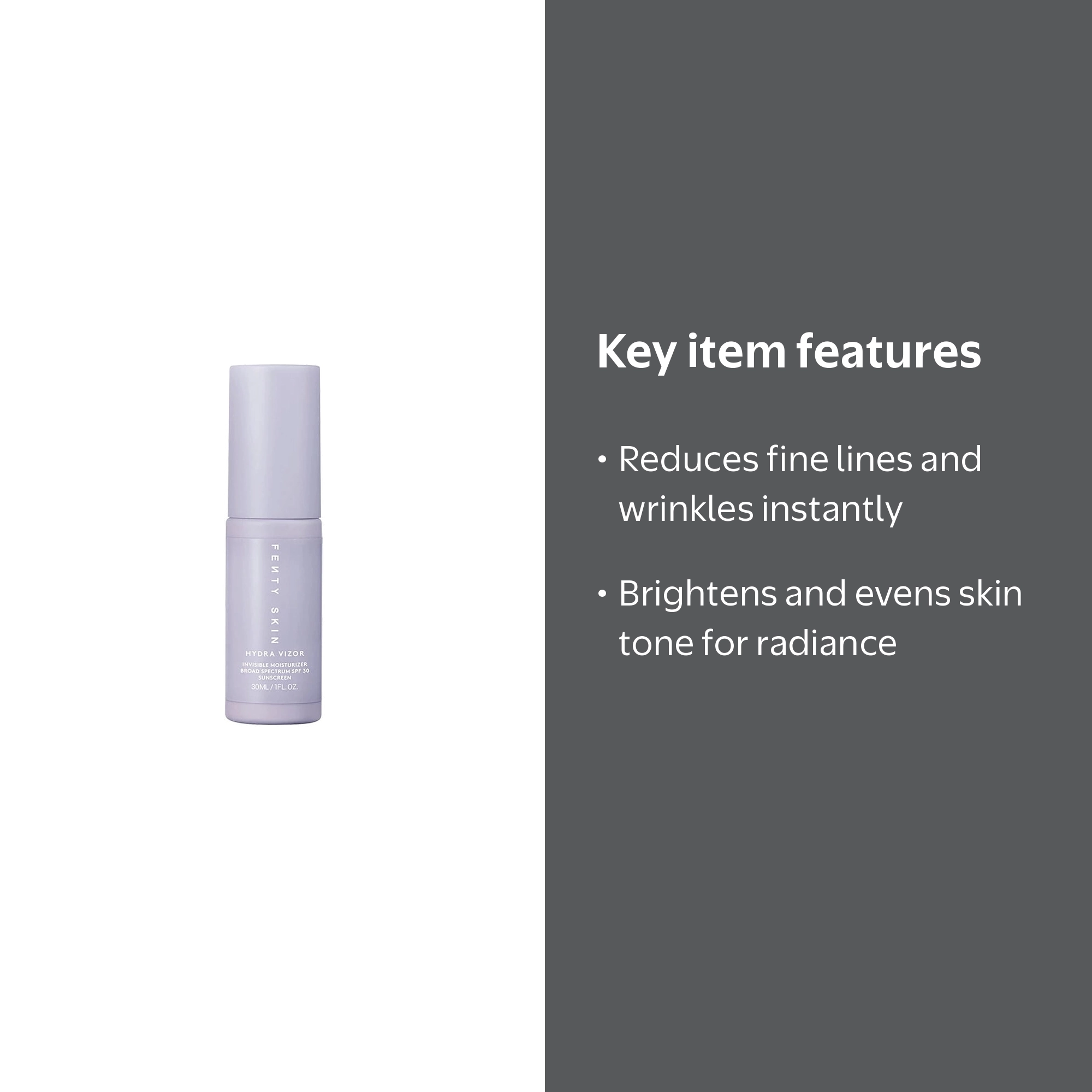 Fenty, Hydra Vizor Refillable SPF 30 Face Moisturizer 1oz