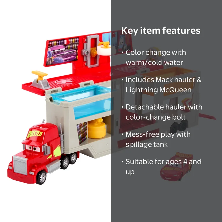 Disney Pixar Cars Color Changers Mobile Paint Shop Mack Playset