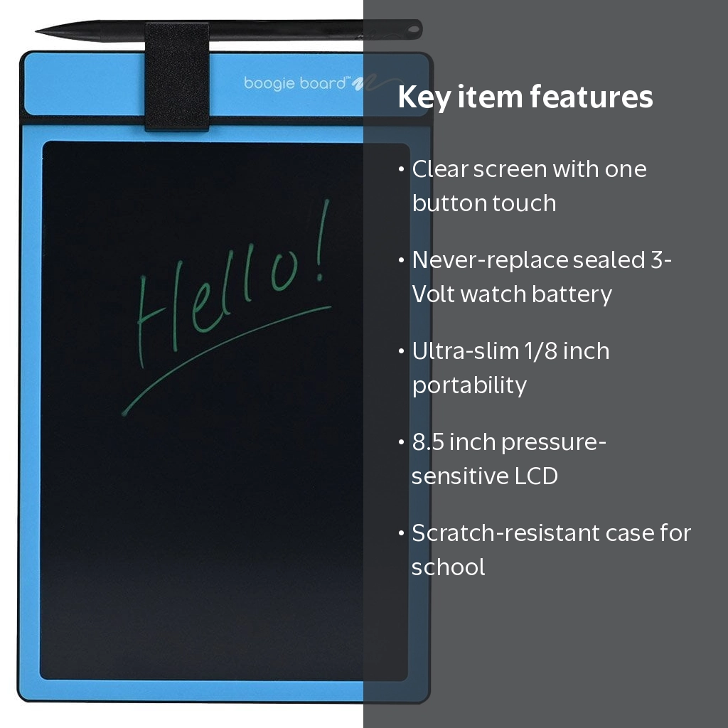 BOOGIE BOARD, Reusable Writing Tablet, PT01085CYAA02, Blue