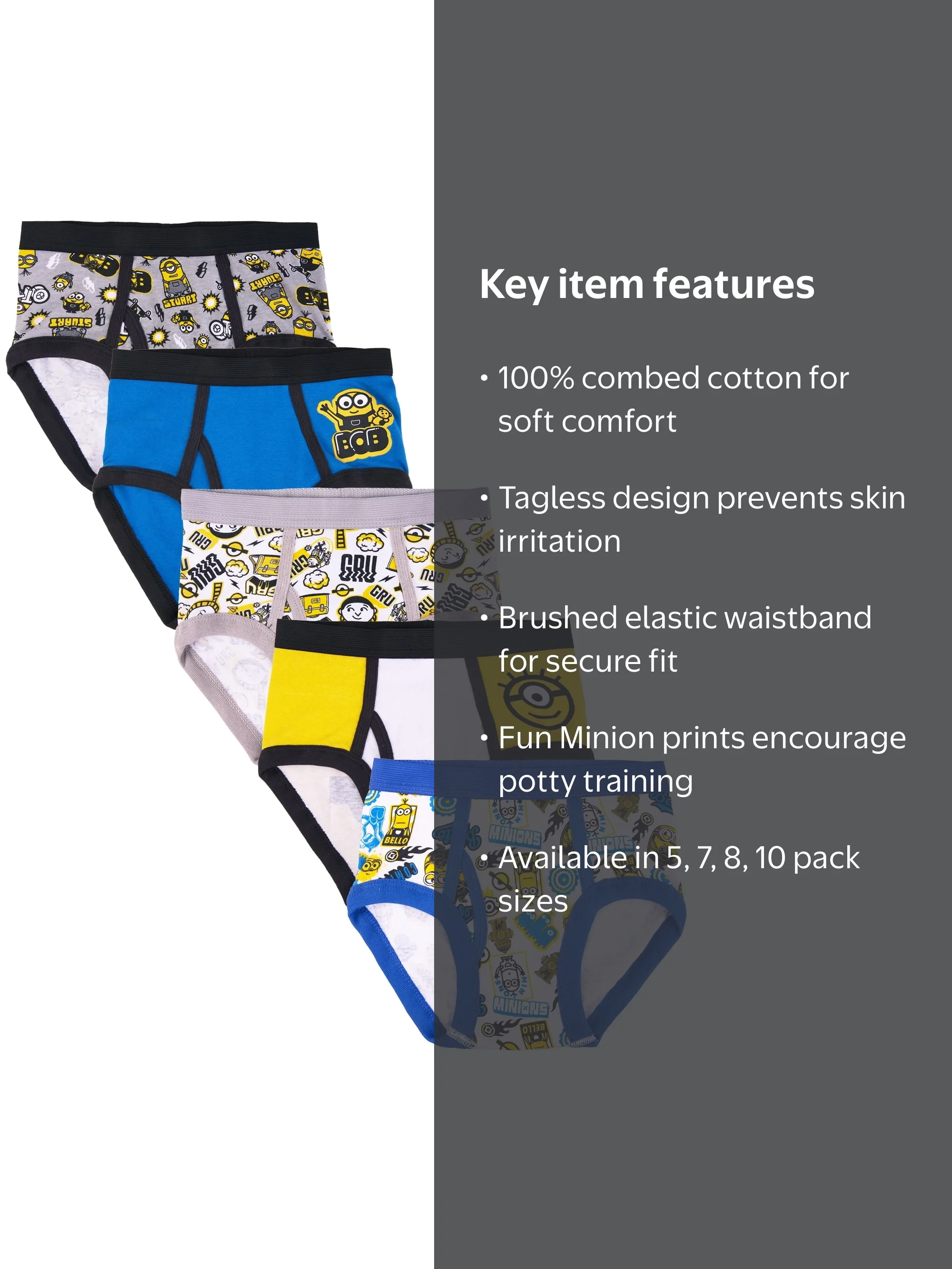 Minions Ap Character 5 Pack Briefs - Walmart.com