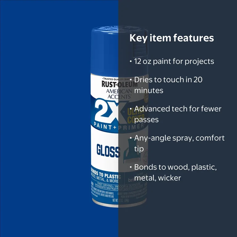 Brilliant Blue, Rust-Oleum American Accents 2X Ultra Cover Gloss