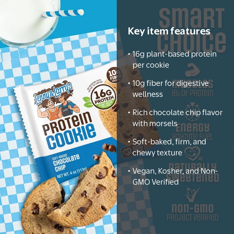 Lenny & Larry's, Protein Cookie, Chocolate Chip, 4 oz, 12 Ct