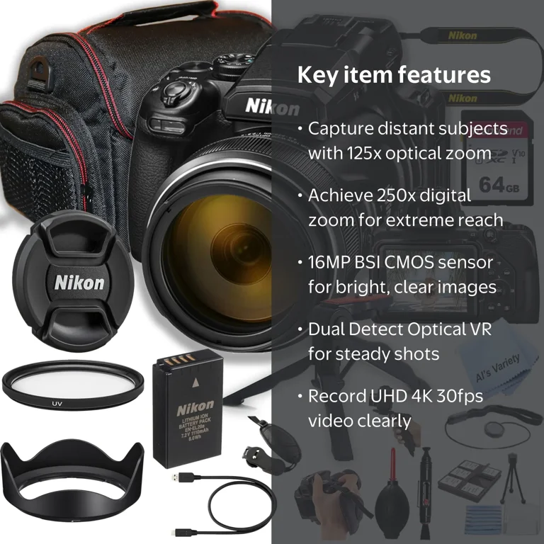 Nikon COOLPIX P1100 Superzoom Digital Camera | 125x,16 MP 4K Video