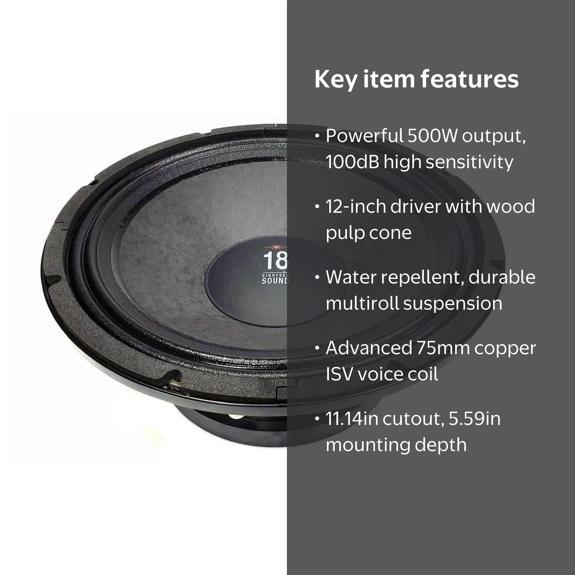 Eighteen Sound Studio Music Equipment: 12MB710 LF Drivers, 12-inch