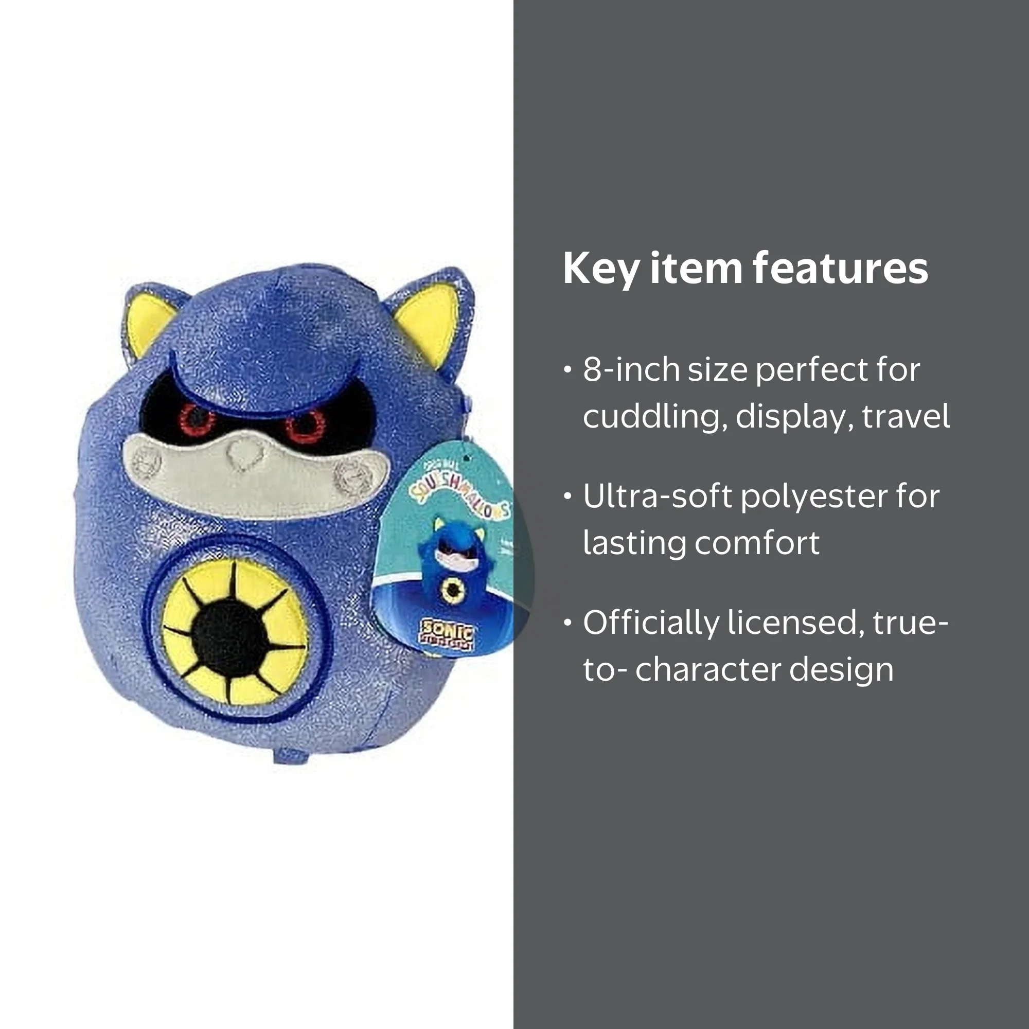 Squishmallows 8 Sonic Plush - Ideal for Montessori Schools