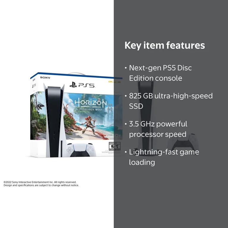 PlayStation 5 Console, Horizon Forbidden West Bundle - Ultra-High