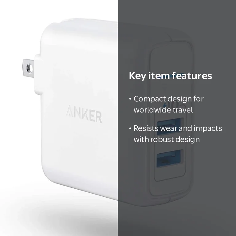 Anker 24W Dual USB Portable Wall Charger PowerPort 2 Elite for Anker 24W Dual USB Portable Wall Charger PowerPort 2 Elite for