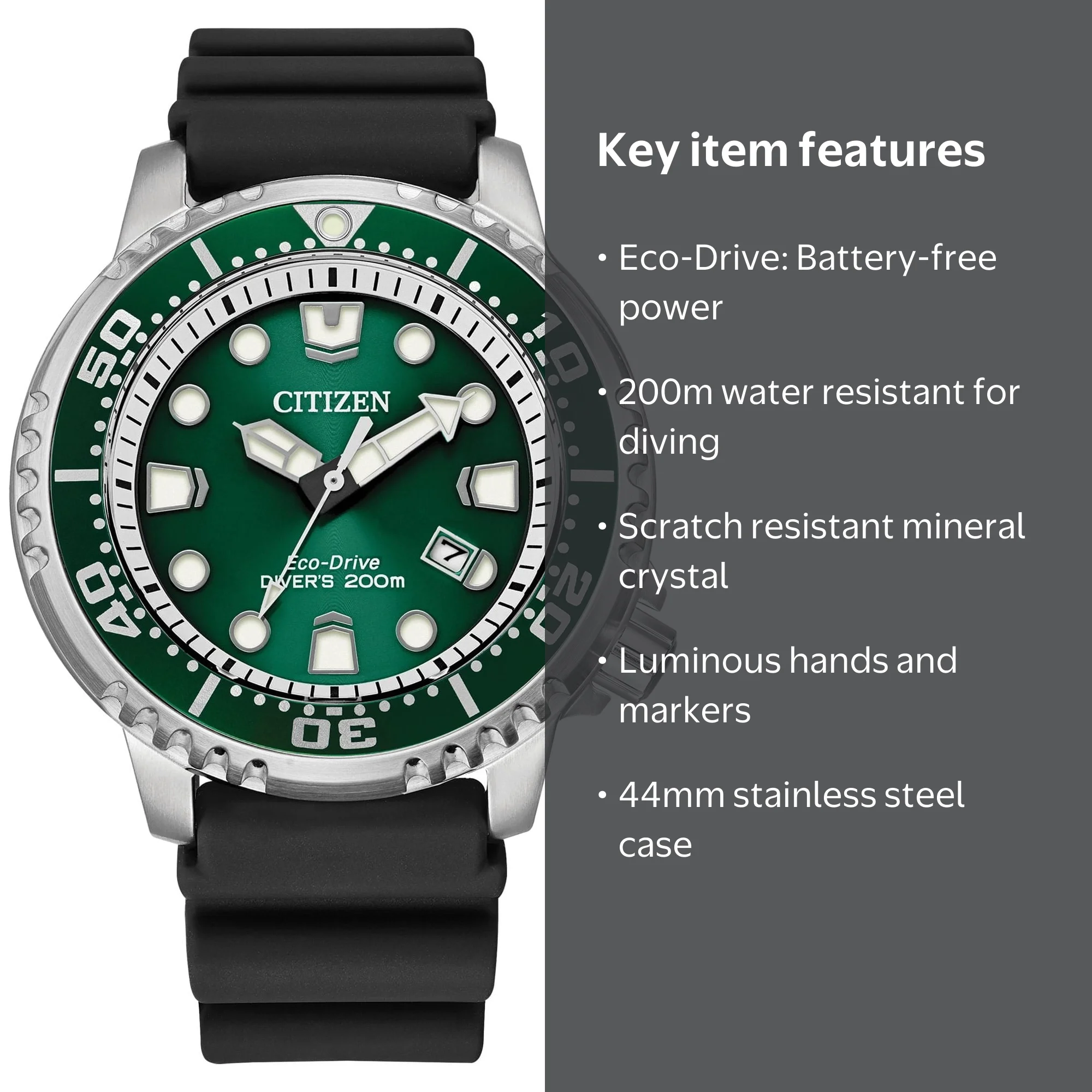 Citizen Men's Eco-Drive Promaster Diver Watch, Quartz Movement