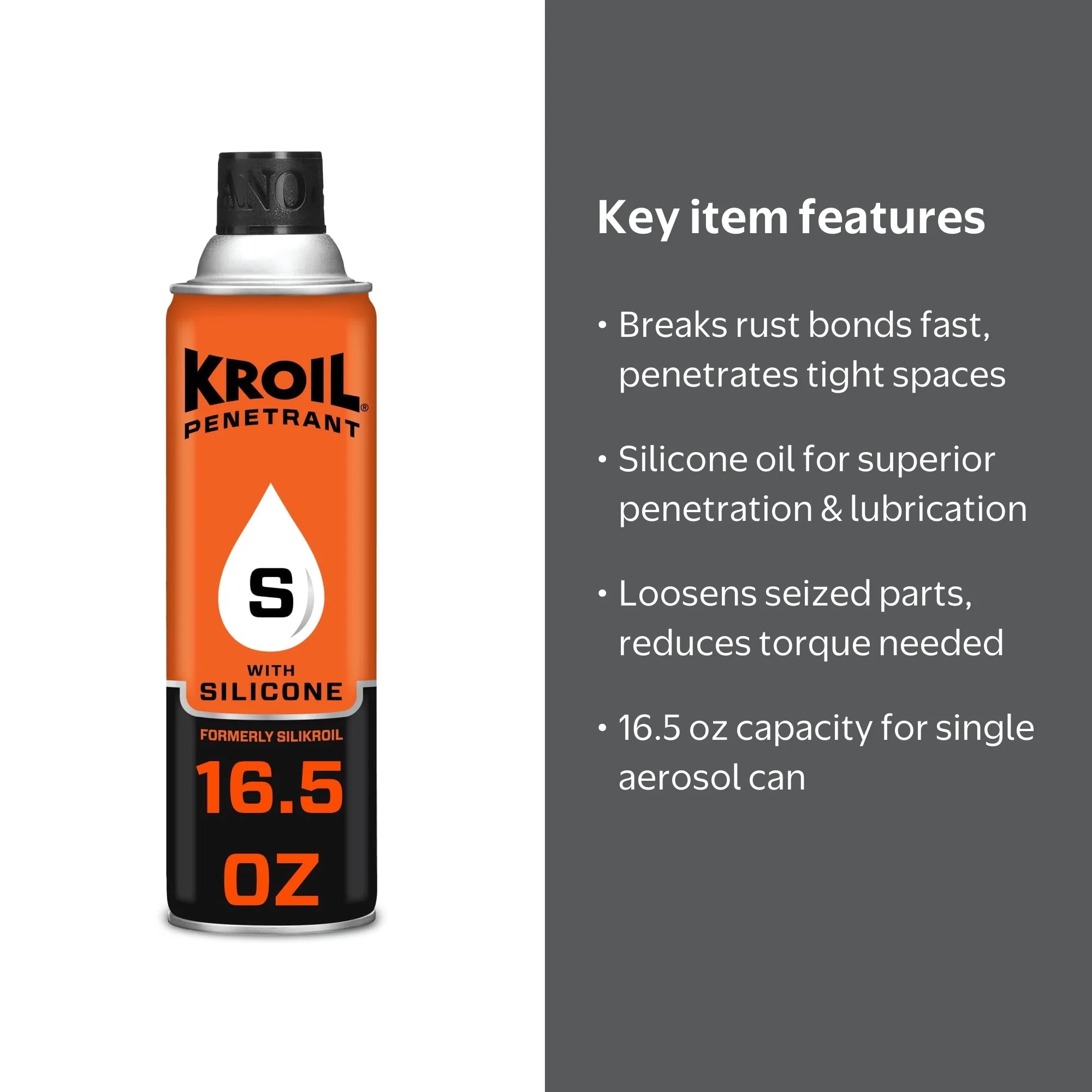 Kroil Penetrating Oil with Silicone (Aerosol Spray-16.5oz Can