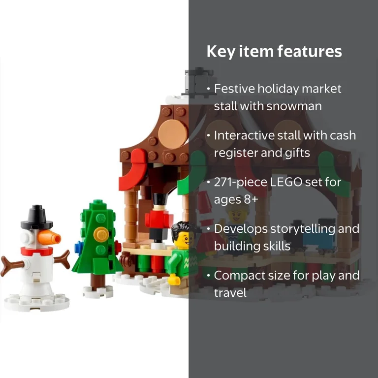 LEGO, Winter Market Stall, 40602, 271 Piece Building Set - Walmart.com