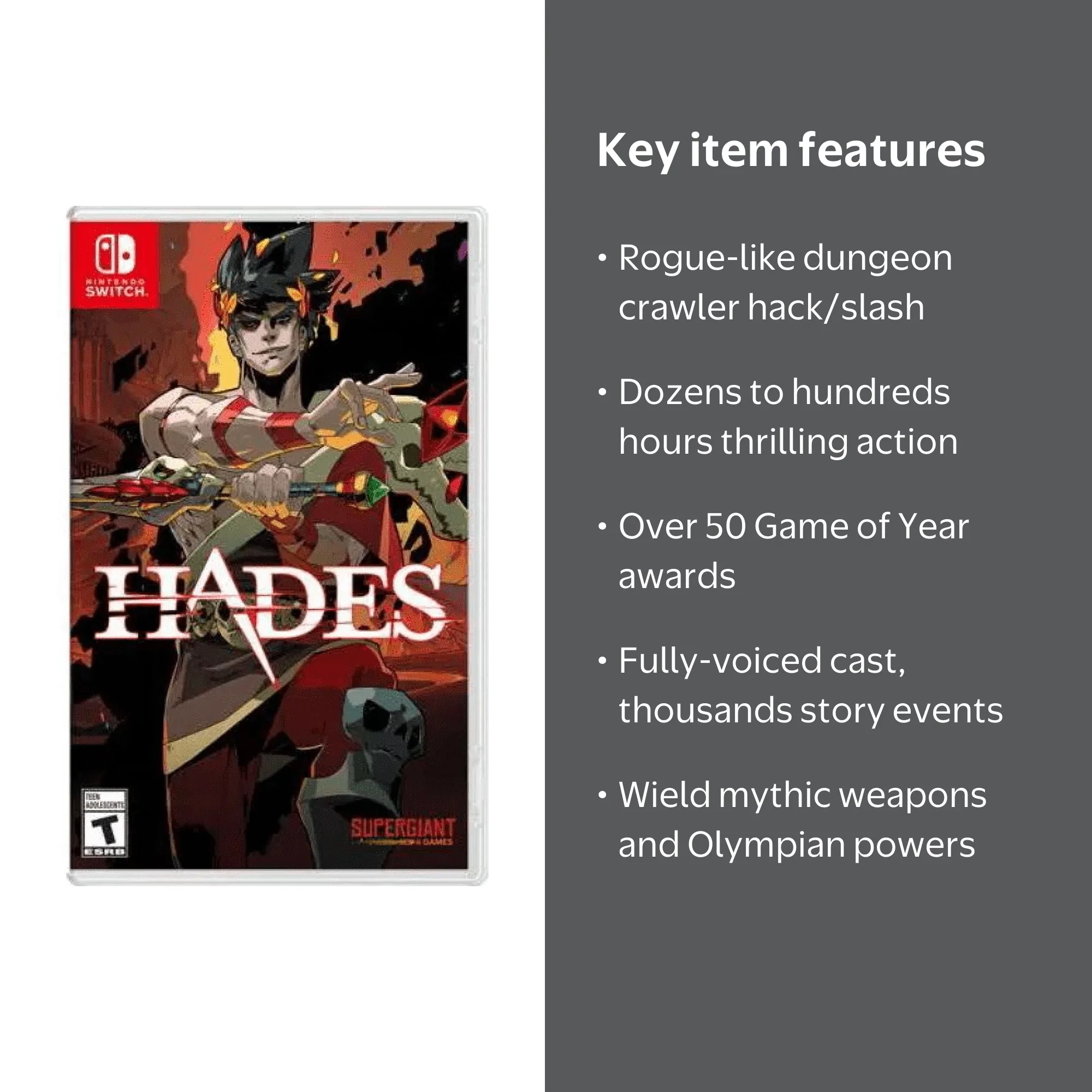 Hades - Nintendo Switch Action Game with Soundtrack & Art Book
