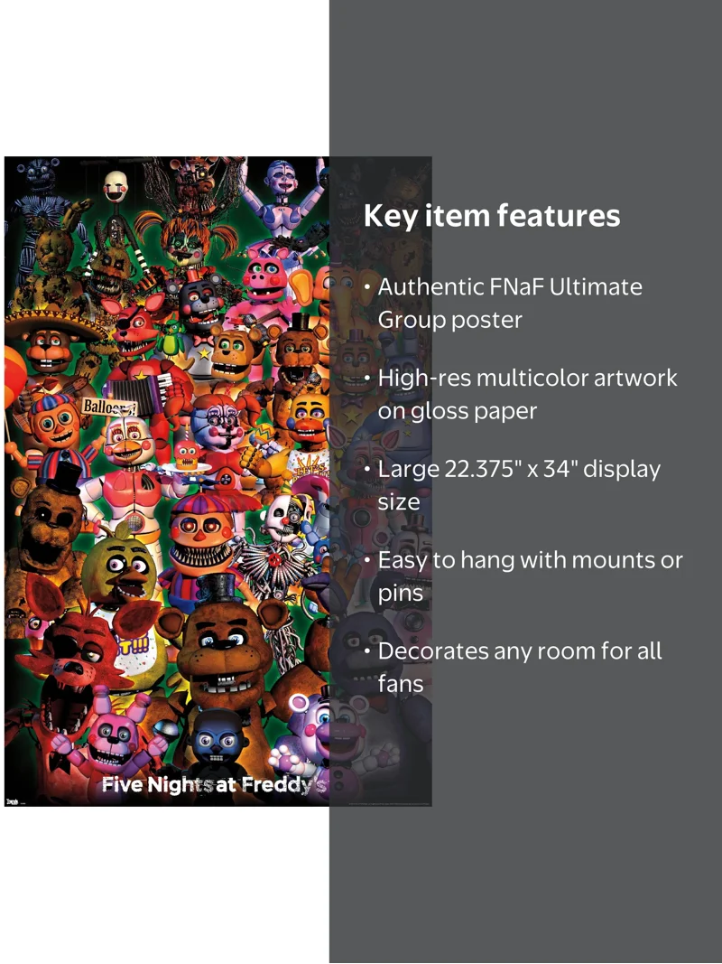 Five Nights at Freddy's - Ultimate Group Wall Poster, 22.375