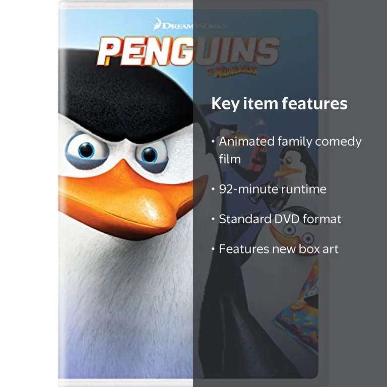 SDS, Penguins of Madagascar DVD, New Box Art, 92 mins - Walmart.com