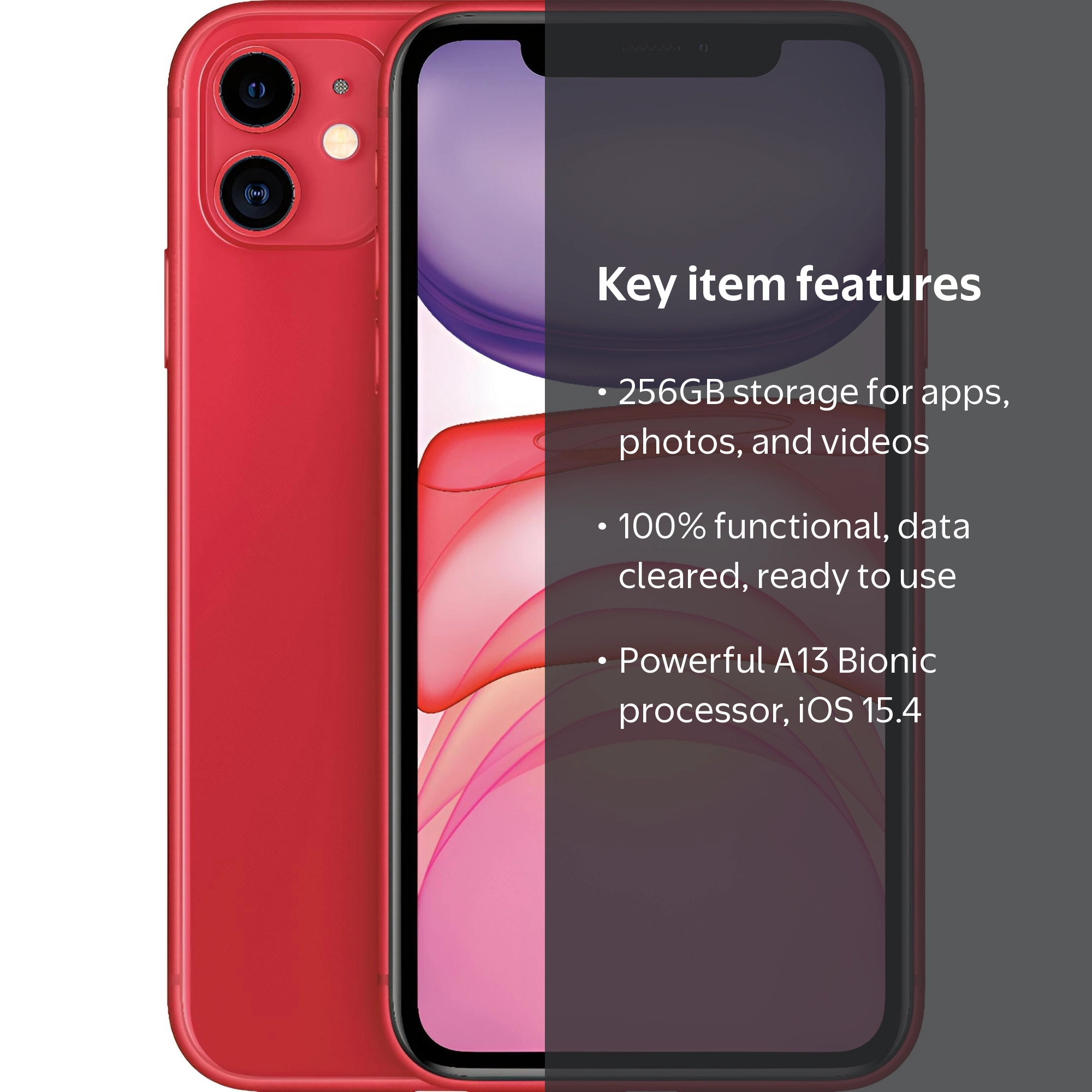 Apple iPhone 11 256GB Red - Factory Unlocked, Very Good Condition