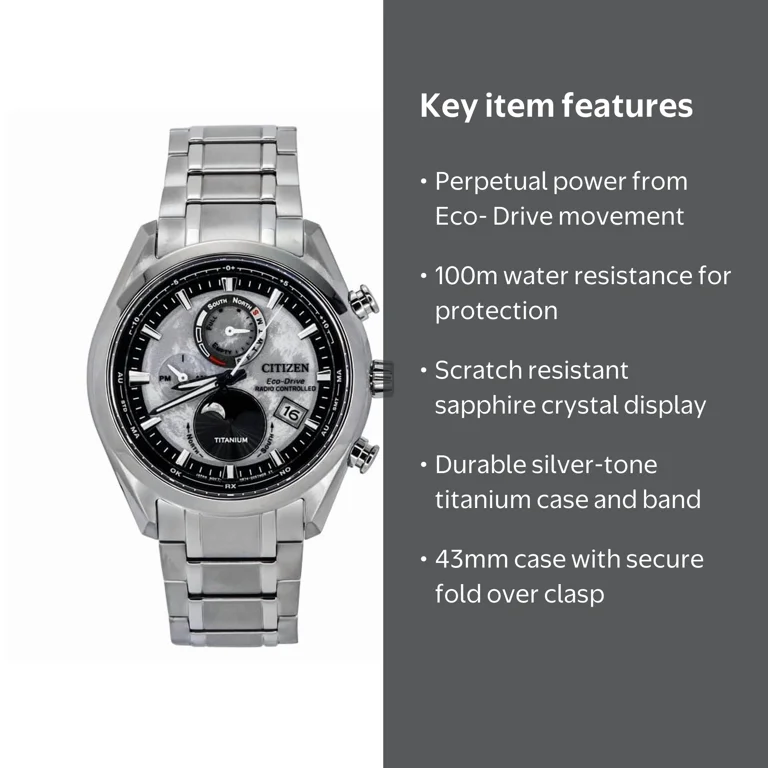 Citizen Tsuki-yomi A-T Eco-Drive Perpetual World Time Men's Watch