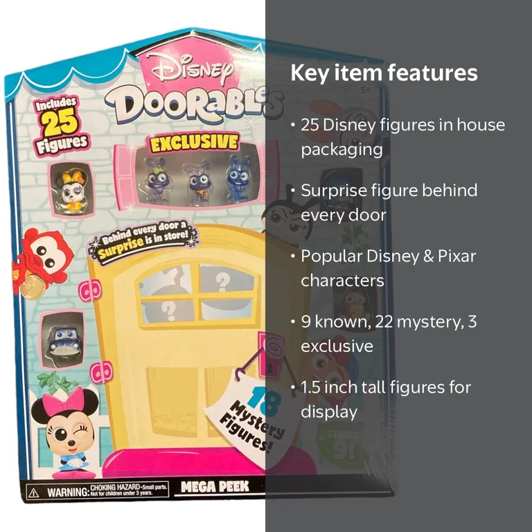 Disney Doorables Series 25-Piece Mega Peek Pack Collectible