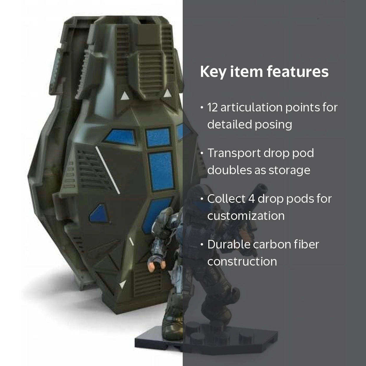 MEGA Halo ODST Rookie Drop Pod Micro Action Figure HNC75 - Walmart.com