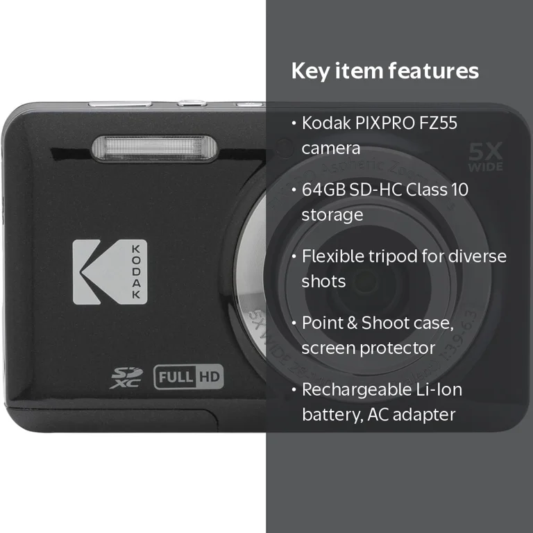 Kodak PIXPRO FZ55 Point & Shoot Digital Camera Photography Kit Kodak PIXPRO FZ55 Point & Shoot Digital Camera Photography Kit