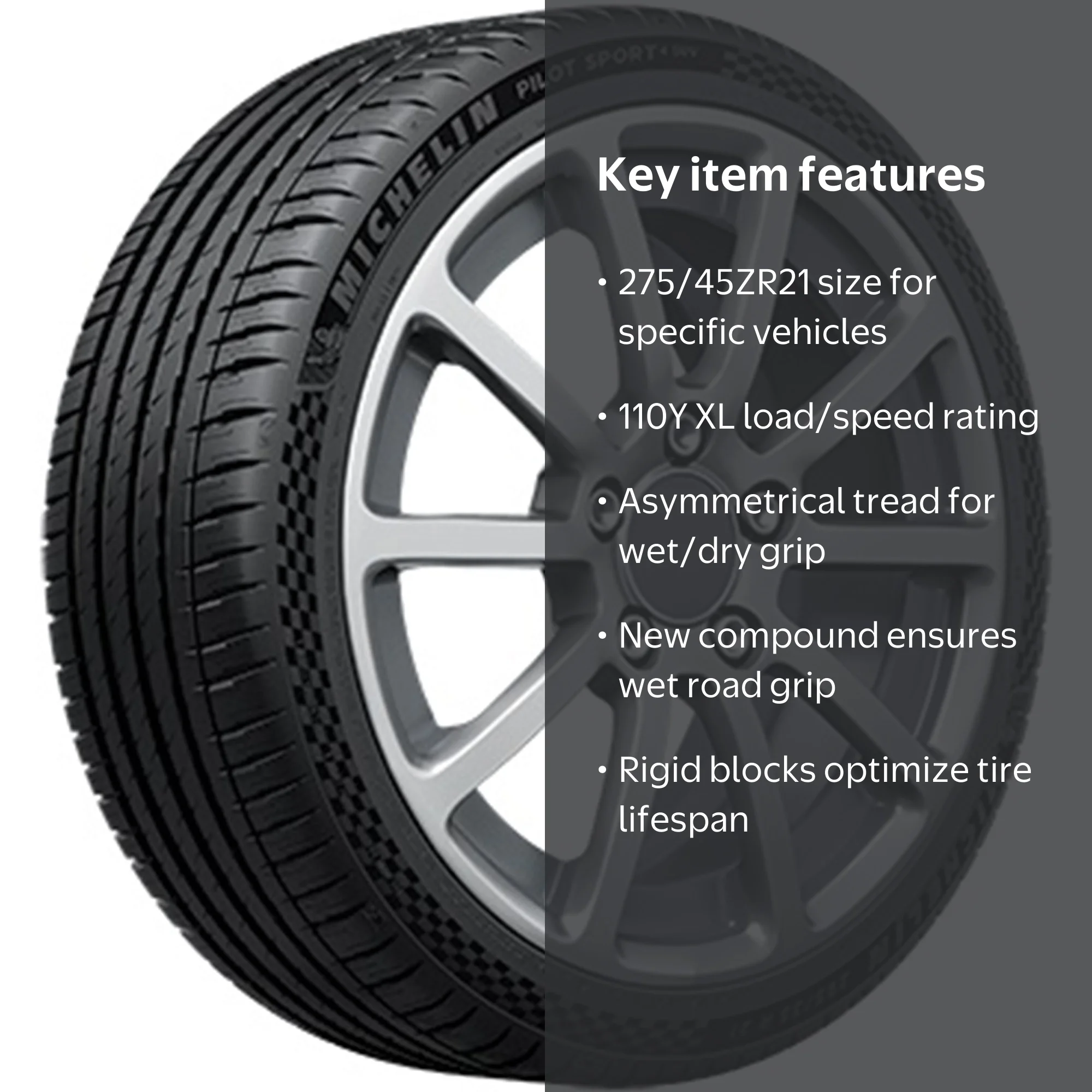 Michelin Pilot Sport 4 SUV Summer 275/45ZR21 110Y XL Passenger