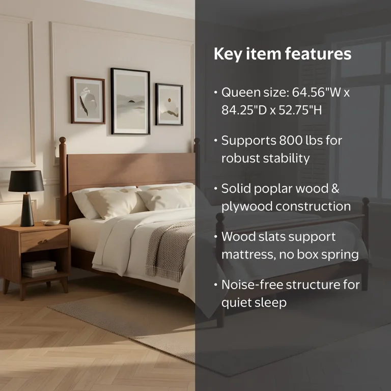 Christopher Knight Home Queen Size Traditional Wooden Bed Frame
