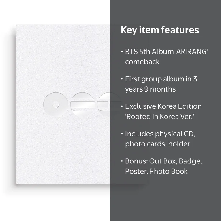 BIGHIT MUSIC, BTS The 5th Album 'ARIRANG' Rooted in Korea Ver., CD