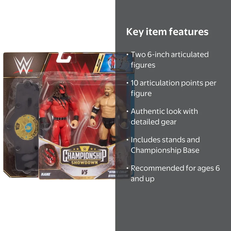 WWE, Action Figures, Stone Cold Steve Austin vs Kane 2-Pack, 6