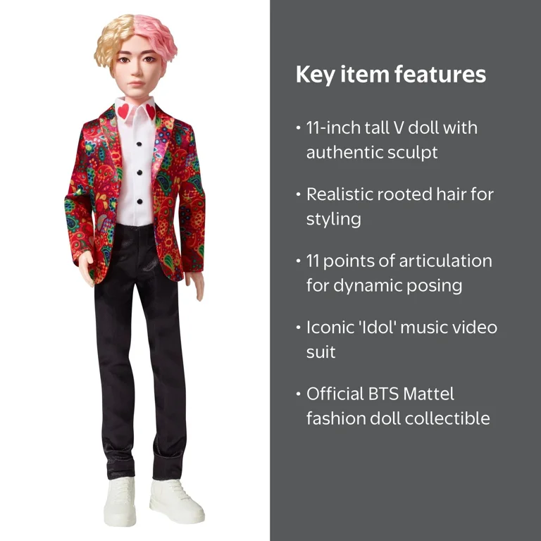 Mattel BTS V Idol Fashion Doll - KPOP Toy Collection - Walmart.com