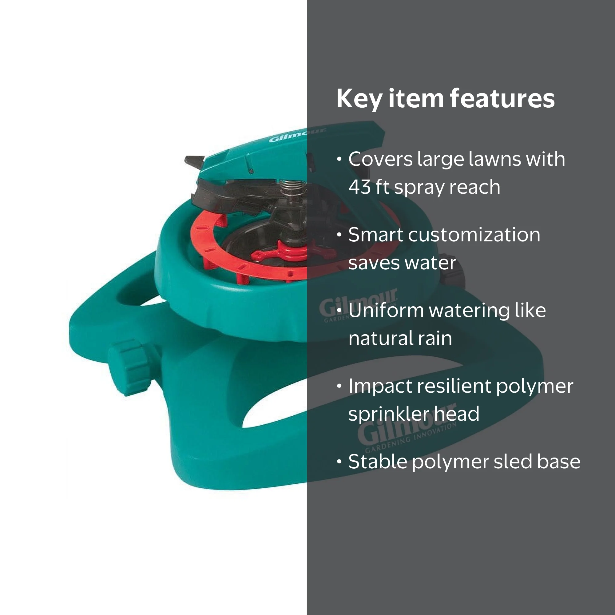 Gilmour, Pattern Master Impulse Sprinkler, 196SPB, Green - Walmart.com