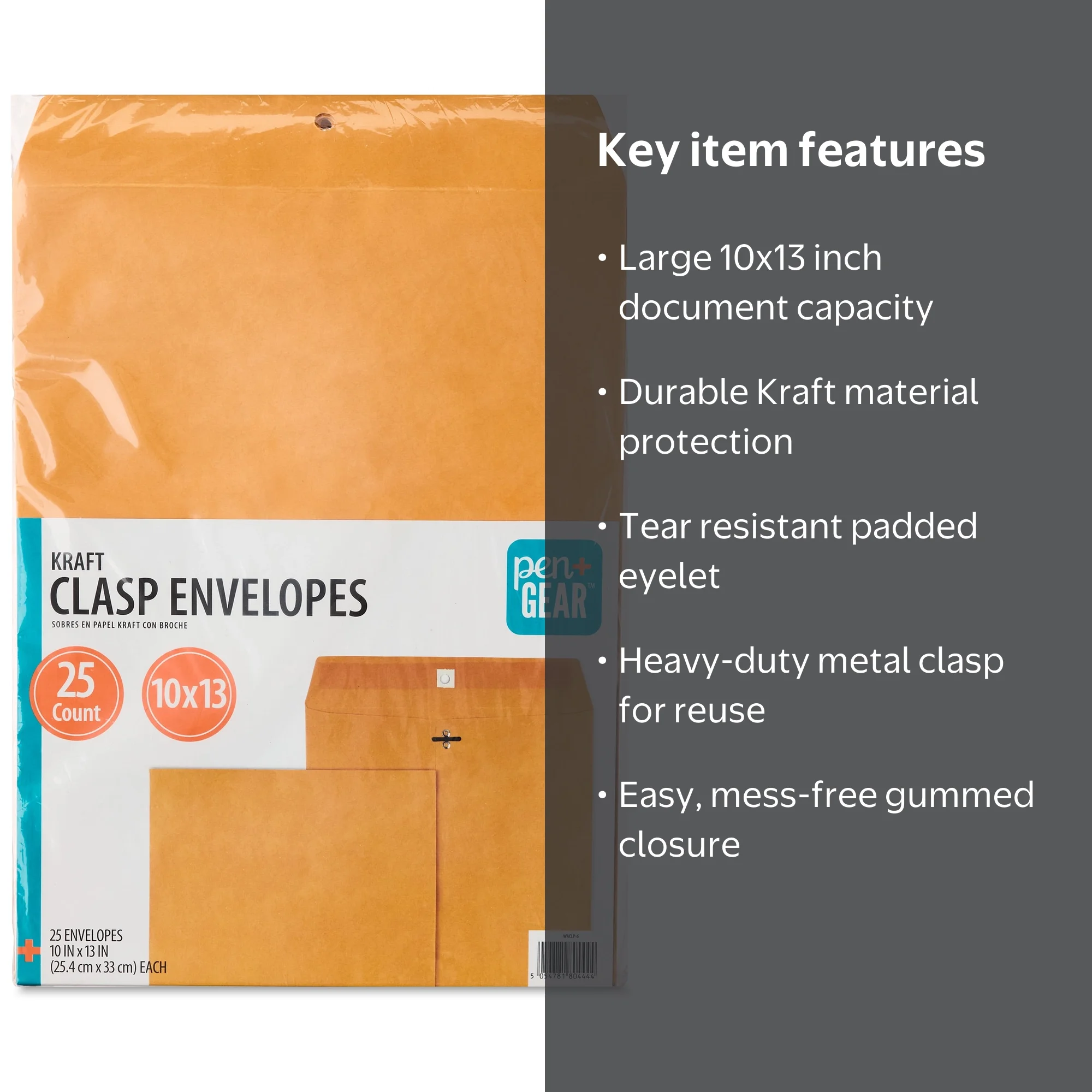 Pen+Gear Kraft Clasp Envelopes, 10 in x 13 in, 25 Count - Walmart.com