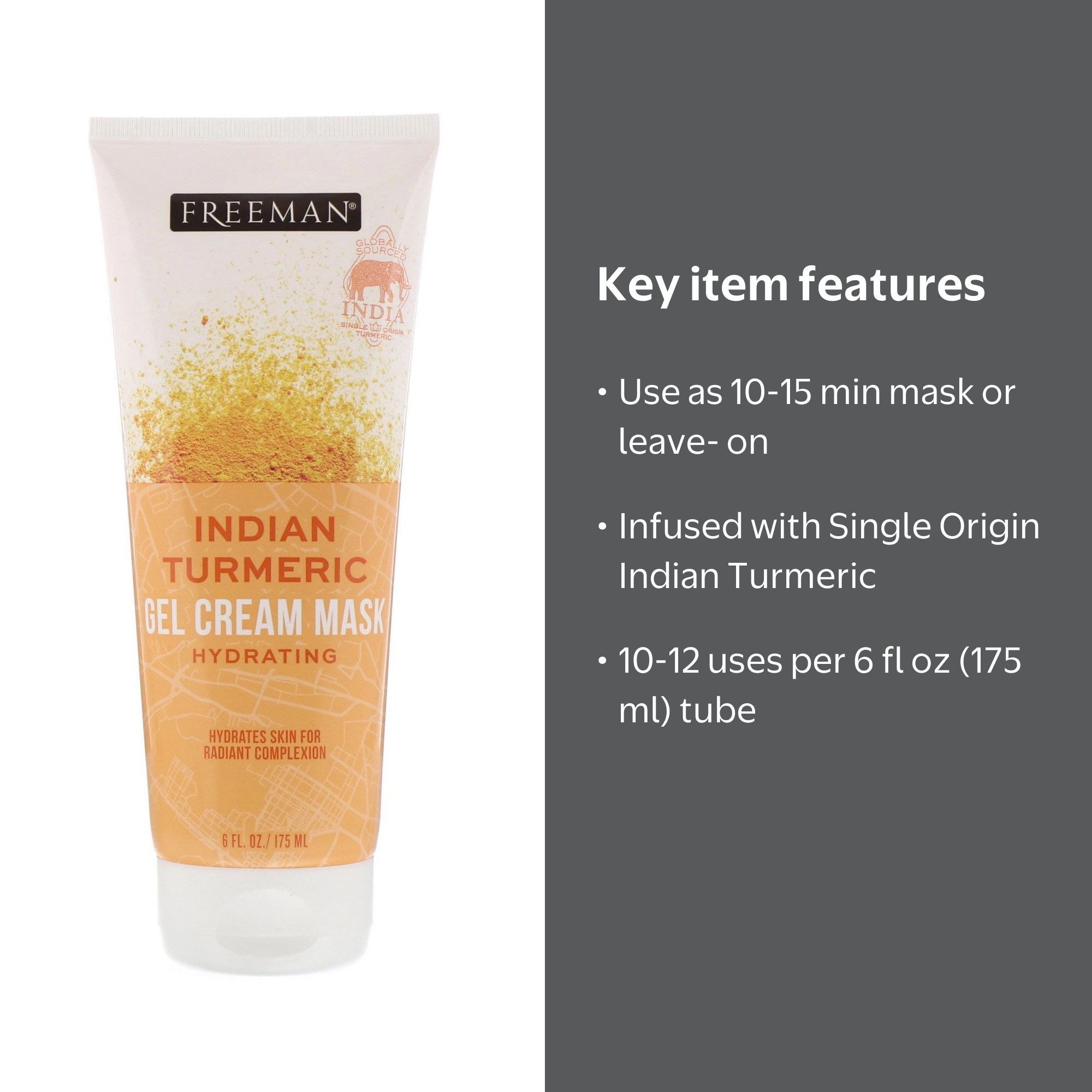 Freeman Beauty Indian Turmeric Hydrating Gel Cream Face Mask for