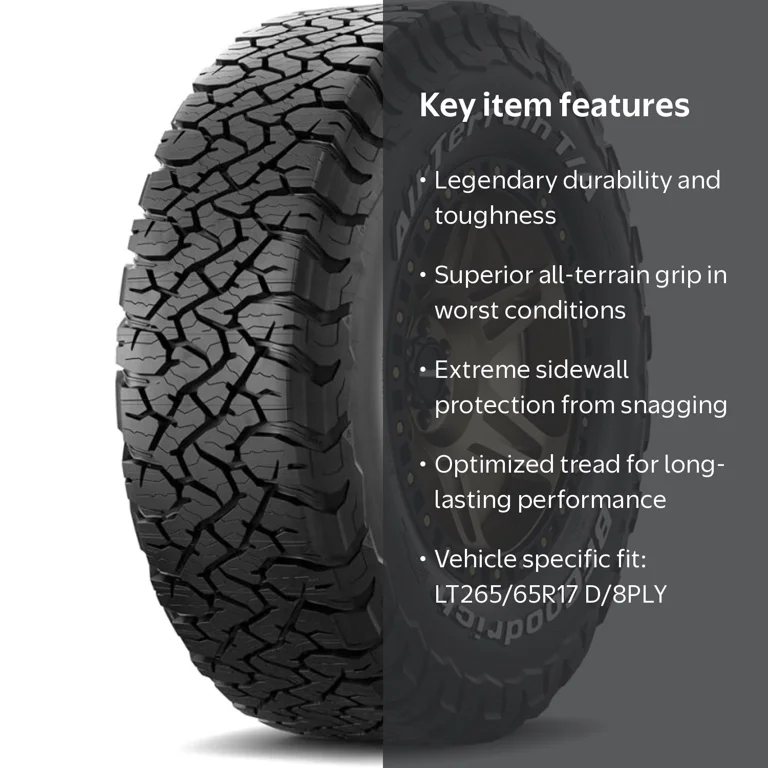 BF Goodrich All-Terrain TA KO3 LT265/65R17 D/8PLY Light Truck