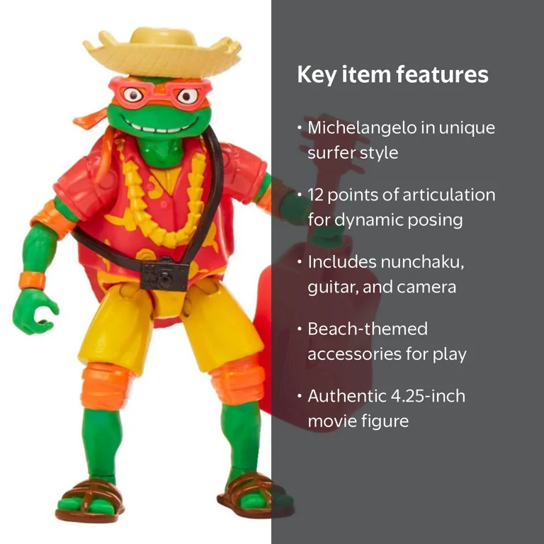 ダンボー フィギュア オレンジ　マイケルラウ　真作　希少 Teenage Mutant Ninja Turtles Mutant Mayhem Figure - Beach Bum