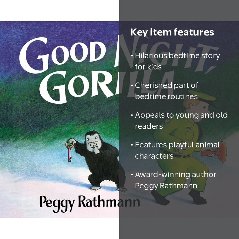 Peggy Rathmann, Good Night, Gorilla, Hardcover, Children's Bedtime
