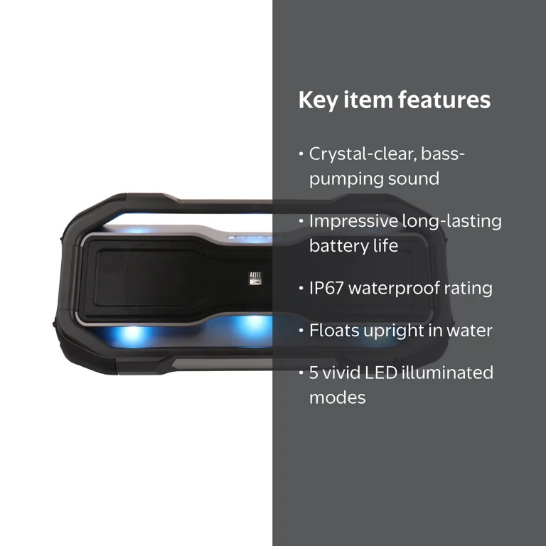 Altec Lansing RockBox XL Portable Bluetooth Speaker with Big Bass