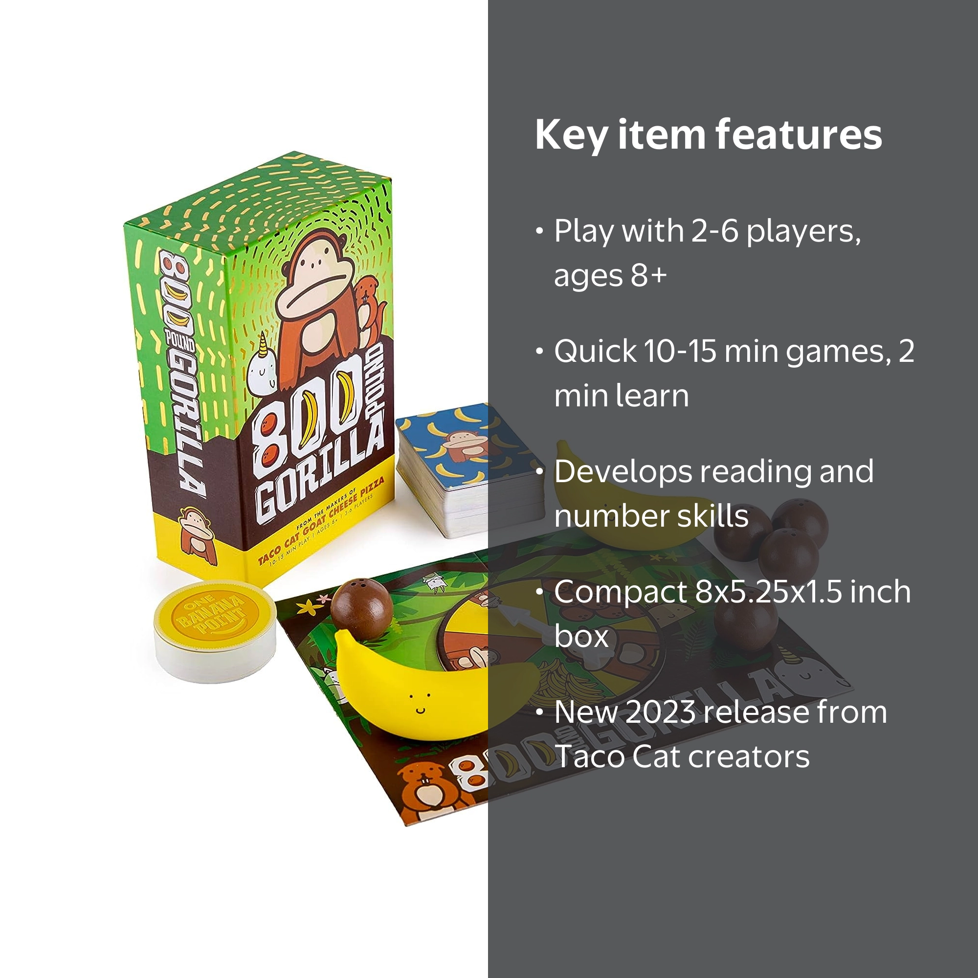 800 Pound Gorilla Card Game - Fun Family Game for Ages 8+, 2-6