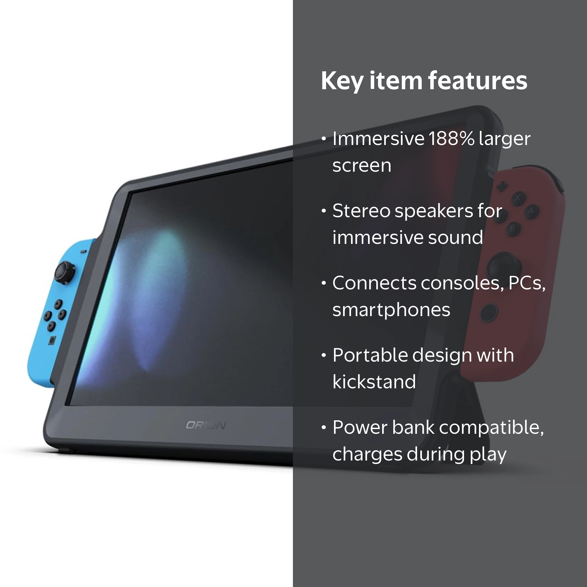 Orion 11.6-In. Portable Gaming Monitor for Nintendo Switch