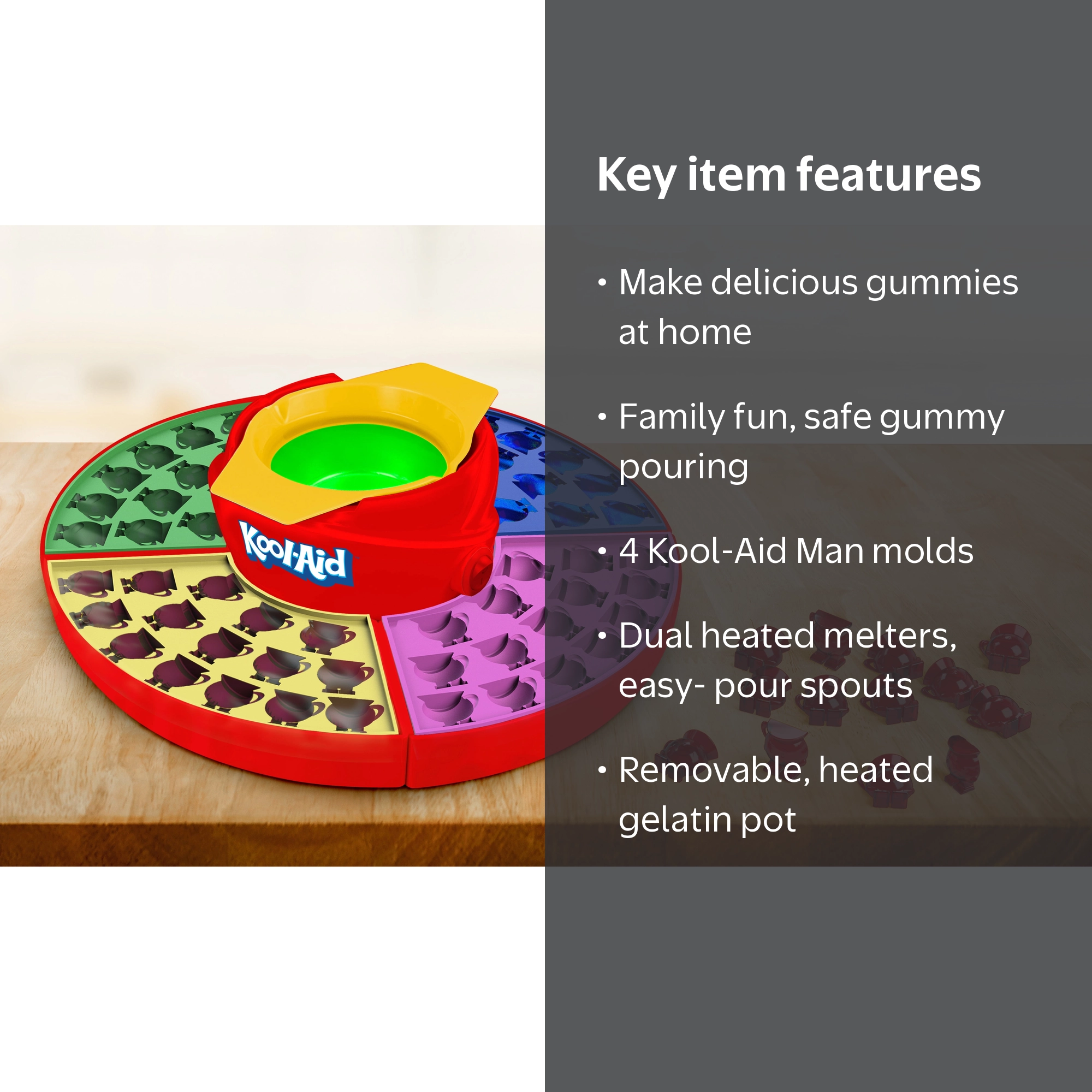 Kool-Aid Gummy Candy Maker, KAGCM200RD, Includes Silicone Molds