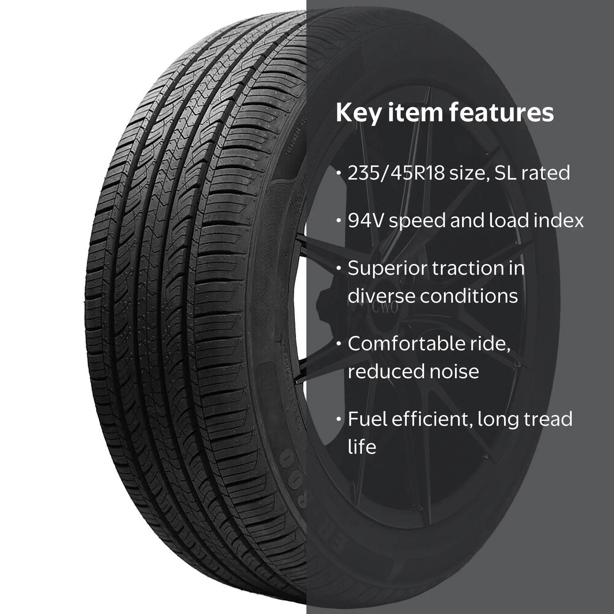 Advanta, Passenger Tire, 235/45R18 94V, All Season - Walmart.com