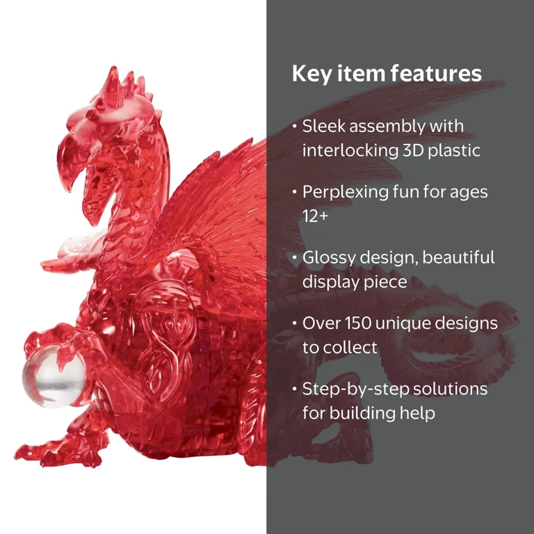 Dragon Original 3D Crystal Puzzle from BePuzzled, Ages 12 and Up