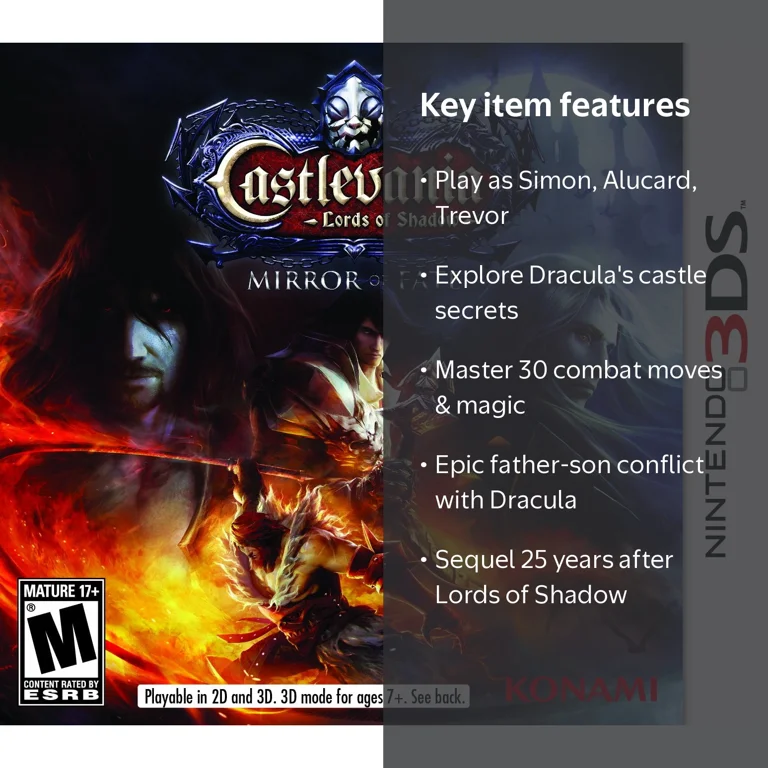 Konami, Nintendo 3DS Game, Castlevania Lords of Shadow Mirror Fate