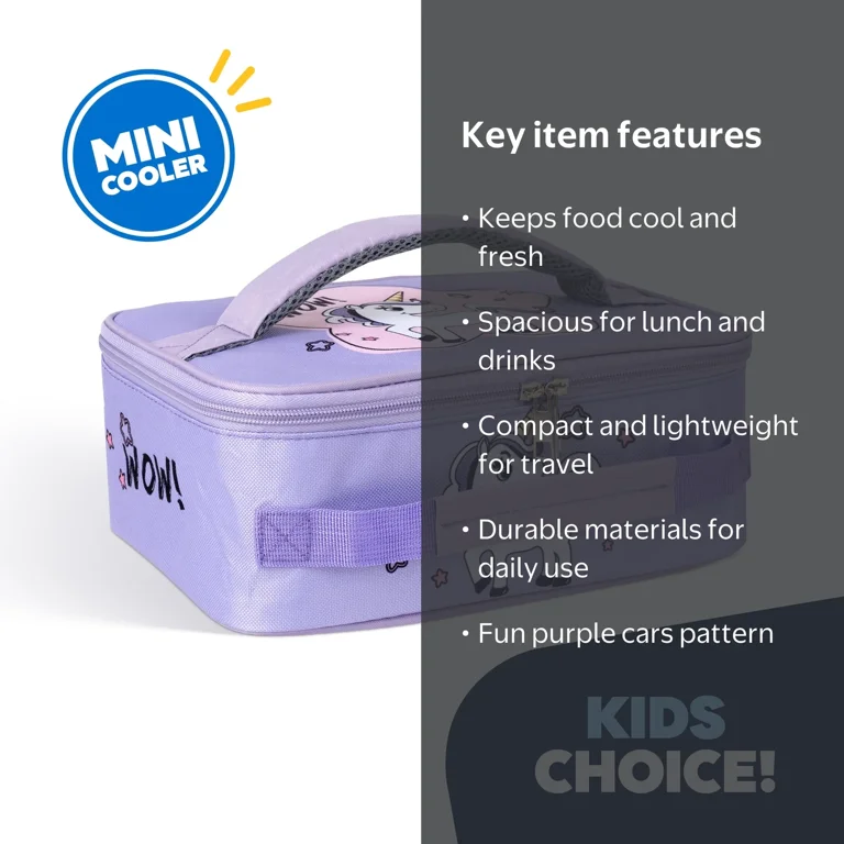 JEEXI, Kids Lunch Box, 7.6'' x 10.6'' x 4.1'', Purple - Walmart.com